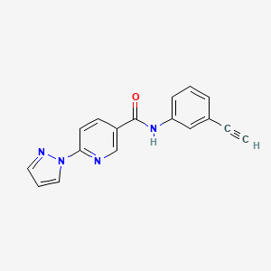 N-(3-ethynylphenyl)-6-pyrazol-1-ylpyridine-3-carboxamide