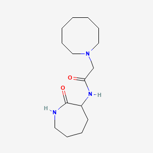 molecular formula C15H27N3O2 B7612808 2-(azocan-1-yl)-N-(2-oxoazepan-3-yl)acetamide 