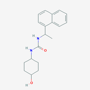 molecular formula C19H24N2O2 B7612817 1-(4-Hydroxycyclohexyl)-3-(1-naphthalen-1-ylethyl)urea 