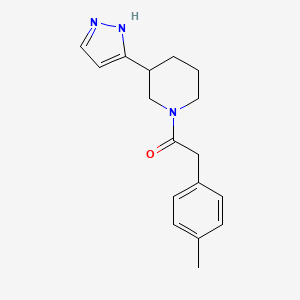 2-(4-methylphenyl)-1-[3-(1H-pyrazol-5-yl)piperidin-1-yl]ethanone