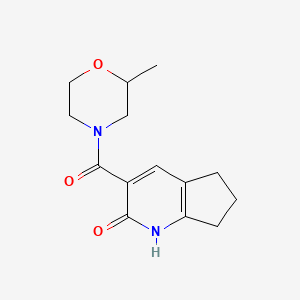 3-(2-Methylmorpholine-4-carbonyl)-1,5,6,7-tetrahydrocyclopenta[b]pyridin-2-one