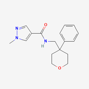 molecular formula C17H21N3O2 B7612853 1-methyl-N-[(4-phenyloxan-4-yl)methyl]pyrazole-4-carboxamide 