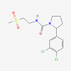 2-(3,4-dichlorophenyl)-N-(2-methylsulfonylethyl)pyrrolidine-1-carboxamide