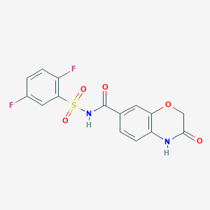 N-(2,5-difluorophenyl)sulfonyl-3-oxo-4H-1,4-benzoxazine-7-carboxamide