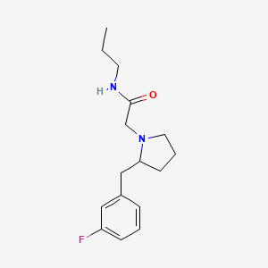 2-[2-[(3-fluorophenyl)methyl]pyrrolidin-1-yl]-N-propylacetamide