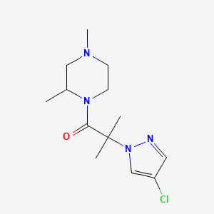 molecular formula C13H21ClN4O B7612902 2-(4-Chloropyrazol-1-yl)-1-(2,4-dimethylpiperazin-1-yl)-2-methylpropan-1-one 