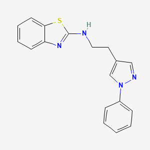 N-[2-(1-phenylpyrazol-4-yl)ethyl]-1,3-benzothiazol-2-amine