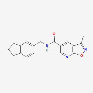 N-(2,3-dihydro-1H-inden-5-ylmethyl)-3-methyl-[1,2]oxazolo[5,4-b]pyridine-5-carboxamide