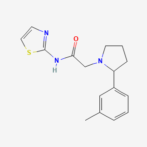 2-[2-(3-methylphenyl)pyrrolidin-1-yl]-N-(1,3-thiazol-2-yl)acetamide