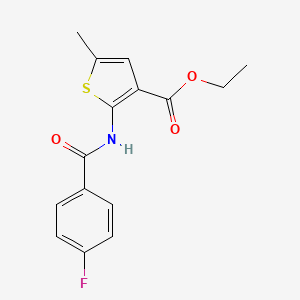 ETHYL 2-(4-FLUOROBENZAMIDO)-5-METHYLTHIOPHENE-3-CARBOXYLATE