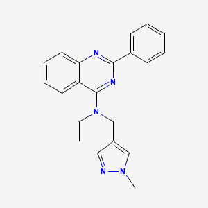 N-ethyl-N-[(1-methylpyrazol-4-yl)methyl]-2-phenylquinazolin-4-amine