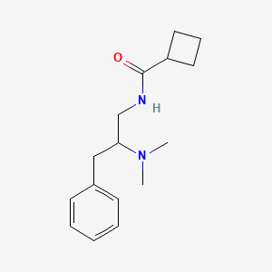 molecular formula C16H24N2O B7612980 N-[2-(dimethylamino)-3-phenylpropyl]cyclobutanecarboxamide 