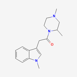 molecular formula C17H23N3O B7613023 1-(2,4-Dimethylpiperazin-1-yl)-2-(1-methylindol-3-yl)ethanone 