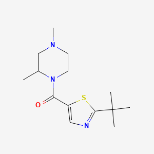 molecular formula C14H23N3OS B7613028 (2-Tert-butyl-1,3-thiazol-5-yl)-(2,4-dimethylpiperazin-1-yl)methanone 