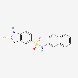 N-naphthalen-2-yl-2-oxo-1,3-dihydroindole-5-sulfonamide