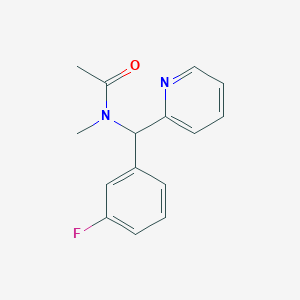 N-[(3-fluorophenyl)-pyridin-2-ylmethyl]-N-methylacetamide