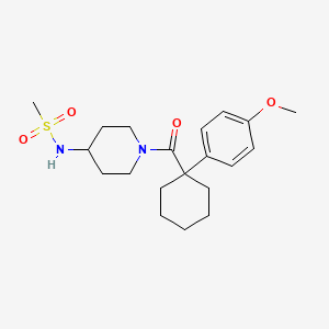 molecular formula C20H30N2O4S B7613059 N-[1-[1-(4-methoxyphenyl)cyclohexanecarbonyl]piperidin-4-yl]methanesulfonamide 