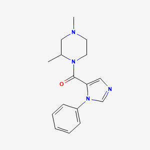 molecular formula C16H20N4O B7613076 (2,4-Dimethylpiperazin-1-yl)-(3-phenylimidazol-4-yl)methanone 