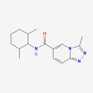 molecular formula C16H22N4O B7613088 N-(2,6-dimethylcyclohexyl)-3-methyl-[1,2,4]triazolo[4,3-a]pyridine-6-carboxamide 