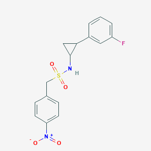 N-[2-(3-fluorophenyl)cyclopropyl]-1-(4-nitrophenyl)methanesulfonamide