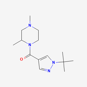 molecular formula C14H24N4O B7613105 (1-Tert-butylpyrazol-4-yl)-(2,4-dimethylpiperazin-1-yl)methanone 