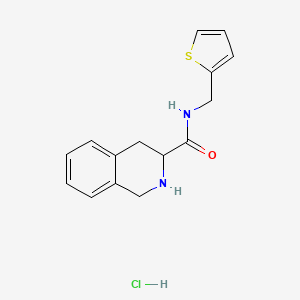 N-(thiophen-2-ylmethyl)-1,2,3,4-tetrahydroisoquinoline-3-carboxamide;hydrochloride