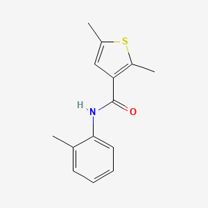 molecular formula C14H15NOS B7613115 2,5-dimethyl-N-(2-methylphenyl)thiophene-3-carboxamide 