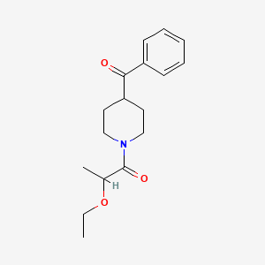 molecular formula C17H23NO3 B7613121 1-(4-Benzoylpiperidin-1-yl)-2-ethoxypropan-1-one 