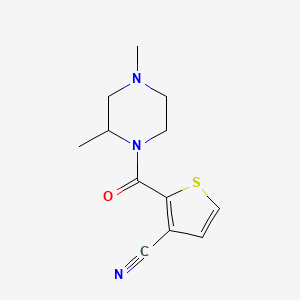 molecular formula C12H15N3OS B7613127 2-(2,4-Dimethylpiperazine-1-carbonyl)thiophene-3-carbonitrile 