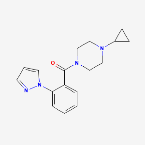 (4-Cyclopropylpiperazin-1-yl)-(2-pyrazol-1-ylphenyl)methanone