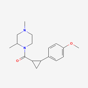 molecular formula C17H24N2O2 B7613186 (2,4-Dimethylpiperazin-1-yl)-[2-(4-methoxyphenyl)cyclopropyl]methanone 