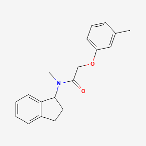 N-(2,3-dihydro-1H-inden-1-yl)-N-methyl-2-(3-methylphenoxy)acetamide