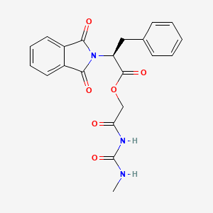 molecular formula C21H19N3O6 B7613208 [2-(methylcarbamoylamino)-2-oxoethyl] (2S)-2-(1,3-dioxoisoindol-2-yl)-3-phenylpropanoate 