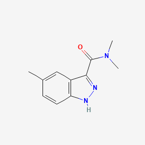 molecular formula C11H13N3O B7613228 N,N,5-trimethyl-1H-indazole-3-carboxamide 