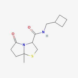 molecular formula C13H20N2O2S B7613229 N-(cyclobutylmethyl)-7a-methyl-5-oxo-2,3,6,7-tetrahydropyrrolo[2,1-b][1,3]thiazole-3-carboxamide 