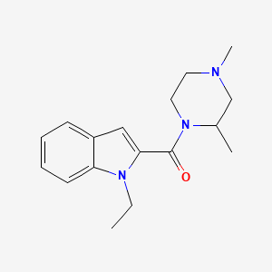 molecular formula C17H23N3O B7613243 (2,4-Dimethylpiperazin-1-yl)-(1-ethylindol-2-yl)methanone 