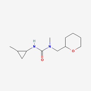 molecular formula C12H22N2O2 B7613246 1-Methyl-3-(2-methylcyclopropyl)-1-(oxan-2-ylmethyl)urea 