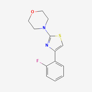 molecular formula C13H13FN2OS B7613322 4-[4-(2-Fluorophenyl)-1,3-thiazol-2-yl]morpholine 