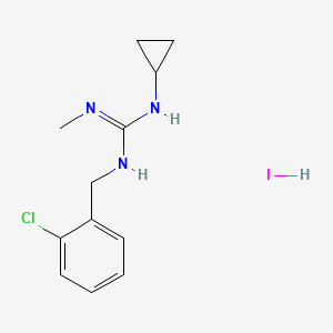 1-[(2-Chlorophenyl)methyl]-3-cyclopropyl-2-methylguanidine;hydroiodide