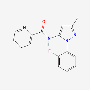 N-[2-(2-fluorophenyl)-5-methylpyrazol-3-yl]pyridine-2-carboxamide