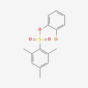 molecular formula C15H15BrO3S B7613386 2-bromophenyl 2,4,6-trimethylbenzene-1-sulfonate 