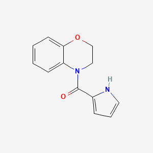 molecular formula C13H12N2O2 B7613388 2,3-dihydro-1,4-benzoxazin-4-yl(1H-pyrrol-2-yl)methanone 