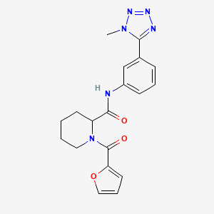 1-(furan-2-carbonyl)-N-[3-(1-methyltetrazol-5-yl)phenyl]piperidine-2-carboxamide