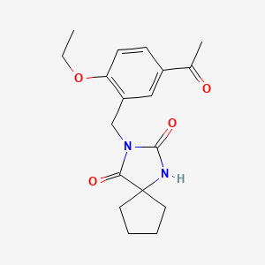 3-[(5-Acetyl-2-ethoxyphenyl)methyl]-1,3-diazaspiro[4.4]nonane-2,4-dione