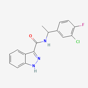 N-[1-(3-chloro-4-fluorophenyl)ethyl]-1H-indazole-3-carboxamide