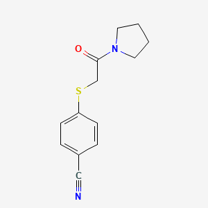 4-(2-Oxo-2-pyrrolidin-1-ylethyl)sulfanylbenzonitrile