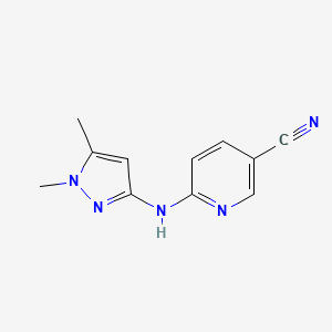 6-[(1,5-Dimethylpyrazol-3-yl)amino]pyridine-3-carbonitrile