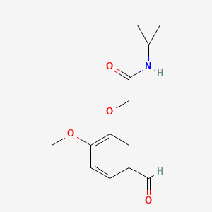 N-cyclopropyl-2-(5-formyl-2-methoxyphenoxy)acetamide