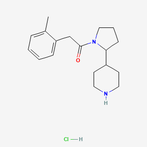 2-(2-Methylphenyl)-1-(2-piperidin-4-ylpyrrolidin-1-yl)ethanone;hydrochloride