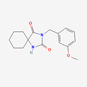 molecular formula C16H20N2O3 B7613627 3-[(3-Methoxyphenyl)methyl]-1,3-diazaspiro[4.5]decane-2,4-dione 